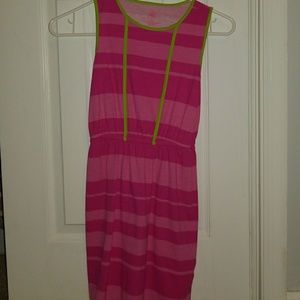 Pink striped dresz